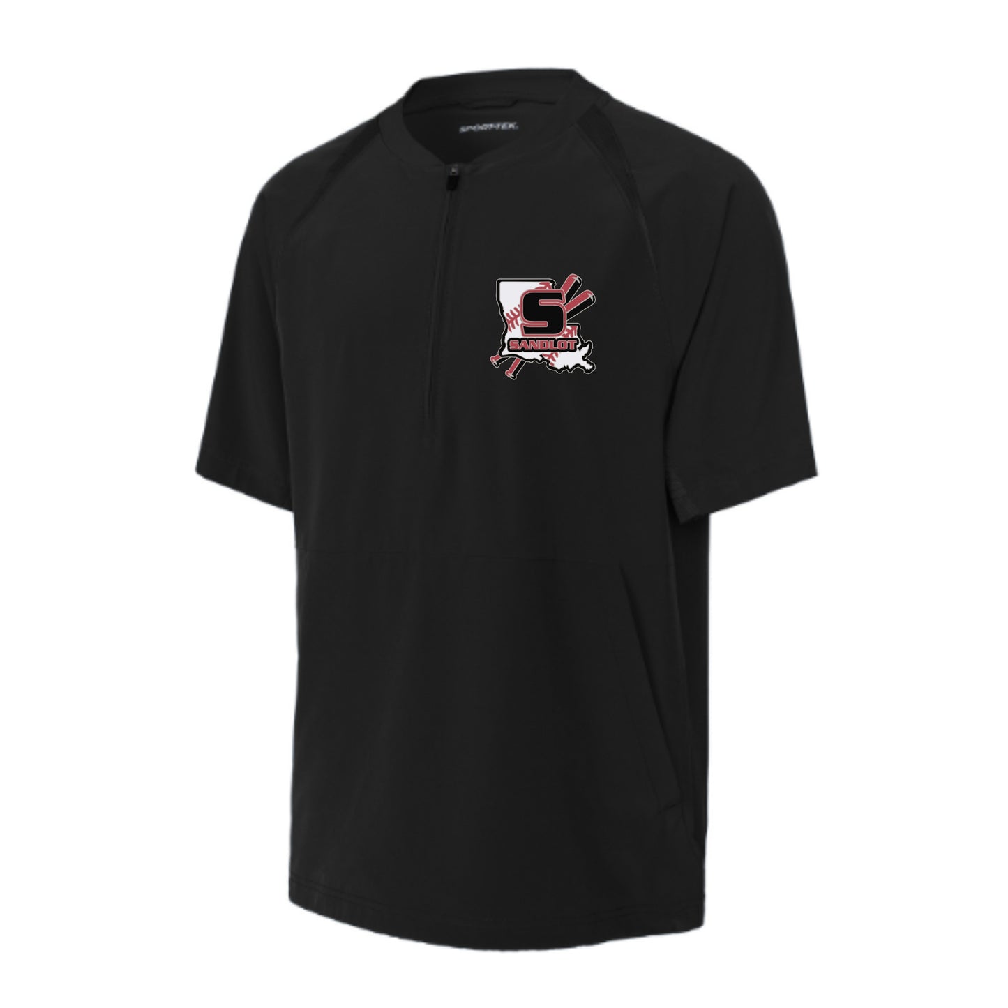 Sandlot Baseball Polyester 1/2 Zip S/S Pullover "LA SANDLOT" Adult