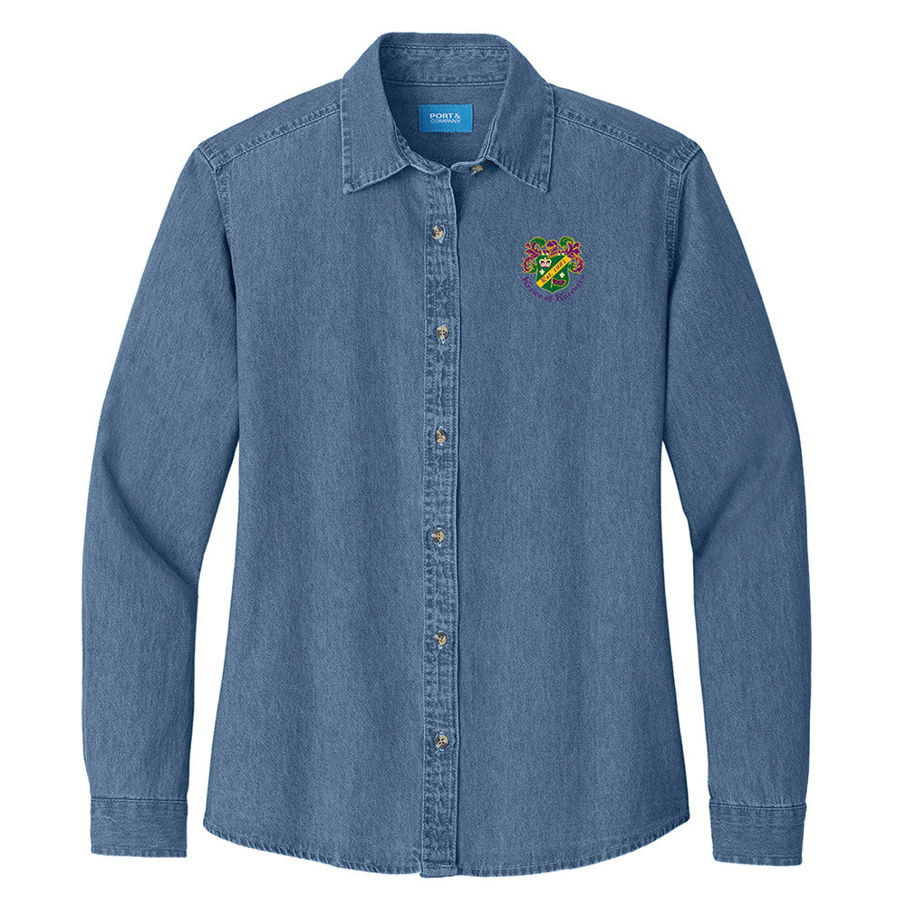 Krewe of Karencro Women's Long Sleeve Denim Shirt