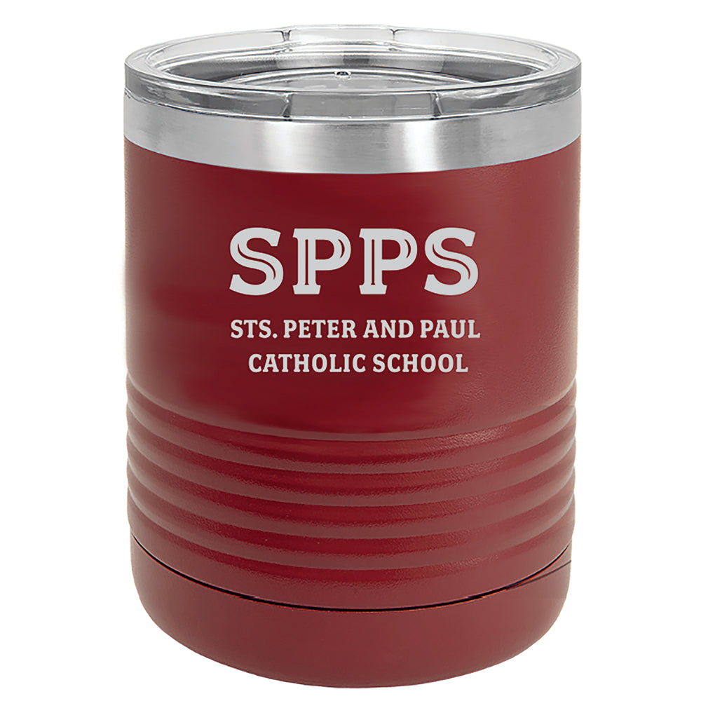 Sts Peter & Paul School Maroon 10 oz. Polar Camel Ringneck Tumbler with Lid