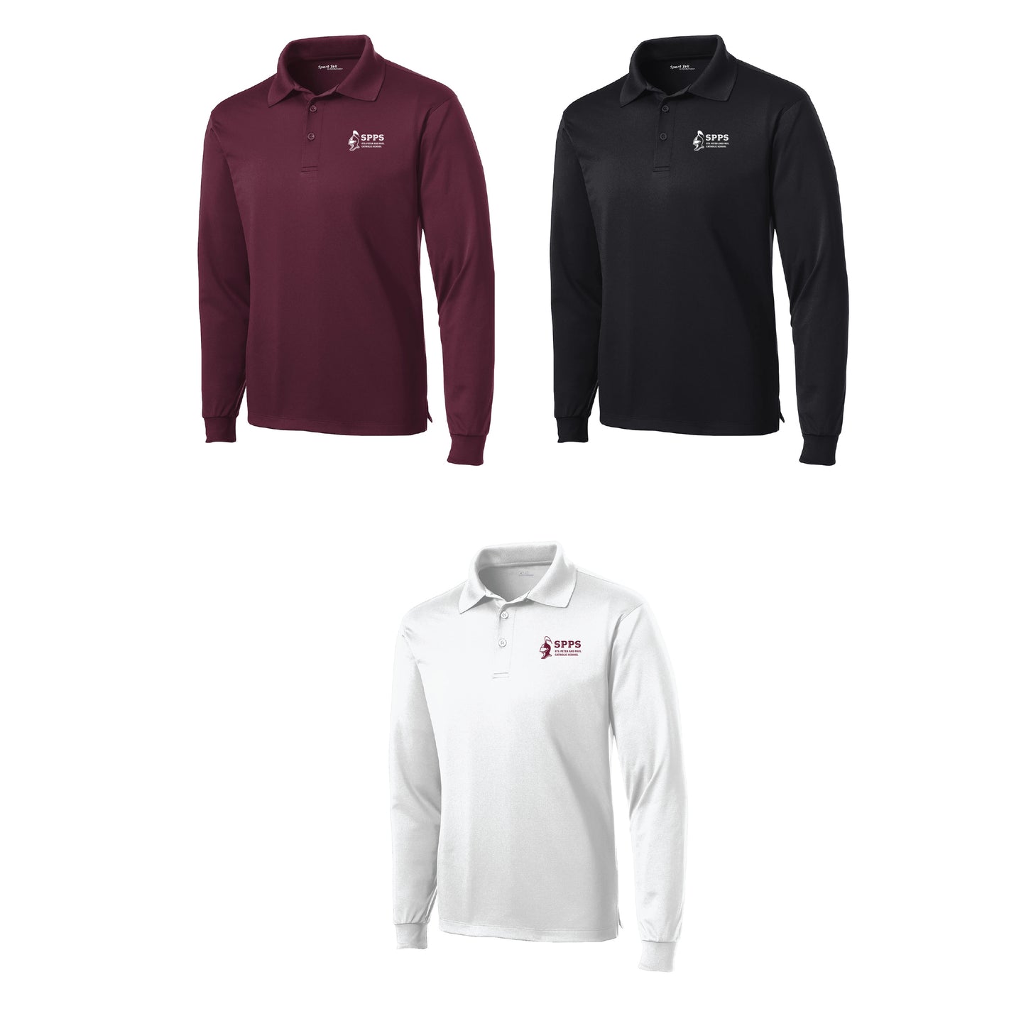 Sts Peter & Paul School Sport-Tek® Long Sleeve Micropique Sport-Wick® Polo