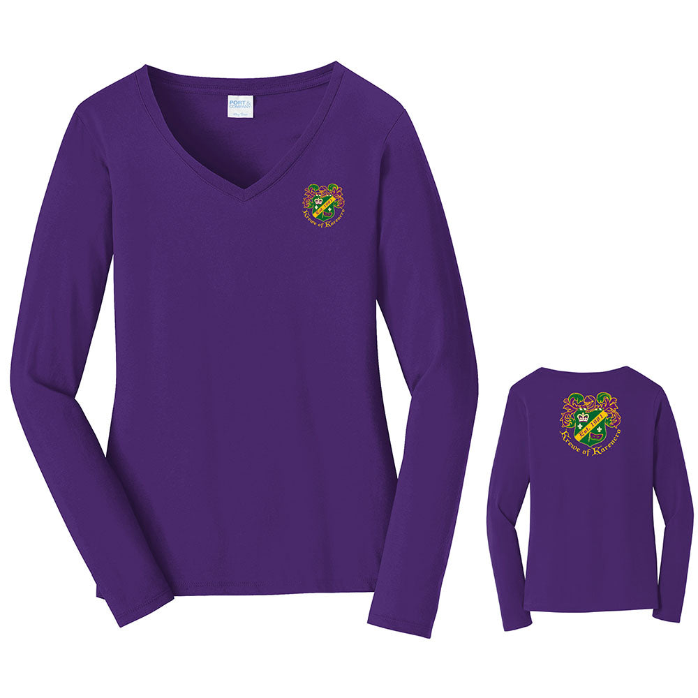 Krewe of Karencro Women's Long Sleeve Fan Favorite™ V-Neck Tee