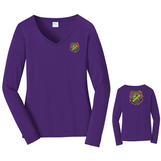 Krewe of Karencro Women's Long Sleeve Fan Favorite™ V-Neck Tee
