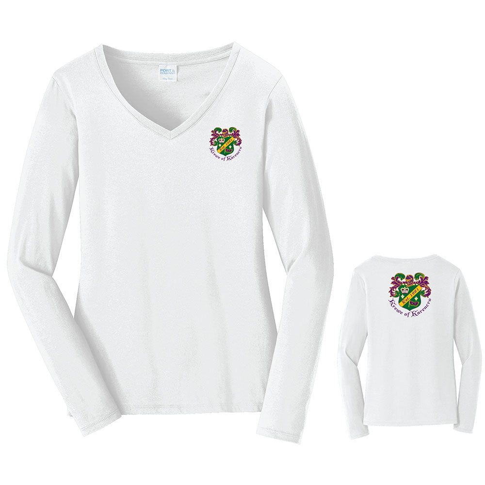 Krewe of Karencro Women's Long Sleeve Fan Favorite™ V-Neck Tee