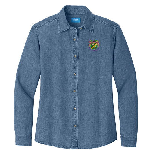 Krewe of Karencro Women's  Long Sleeve Denim Shirt