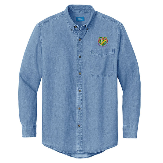 Krewe of Karencro  Long Sleeve Denim Shirt
