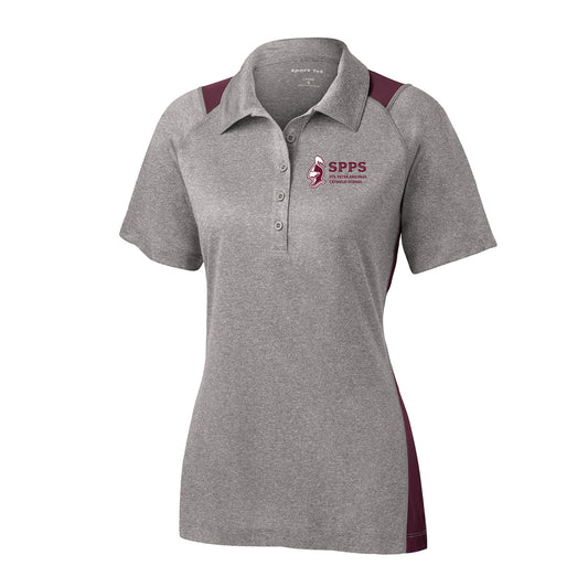 Sts Peter & Paul School Sport-Tek® Ladies Heather Colorblock Contender™ Polo