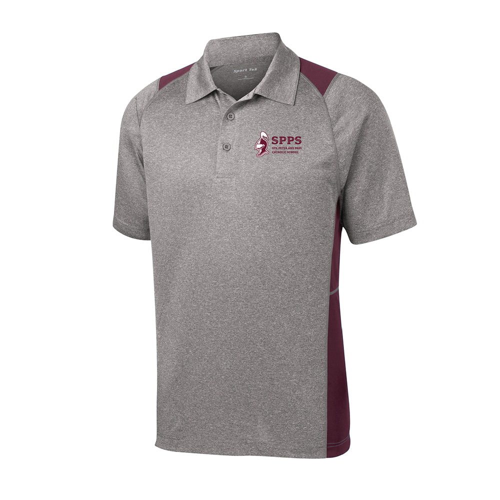 Sts Peter & Paul School Sport-Tek® Heather Colorblock Contender™ Polo